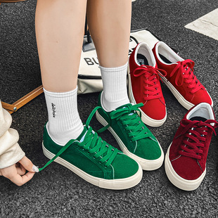 Autumn Suede Canvas Shoes for Women Ulzzang K-Style Versatile Student Ins Popular Street Shooting Sneakers for Men