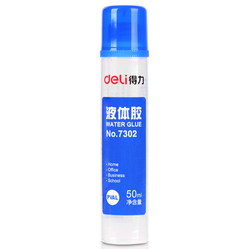 Deli 7302 Medium 50ml Liquid Glue Deli Stationery Office Supplies Strong Sticky Office Glue Wholesale