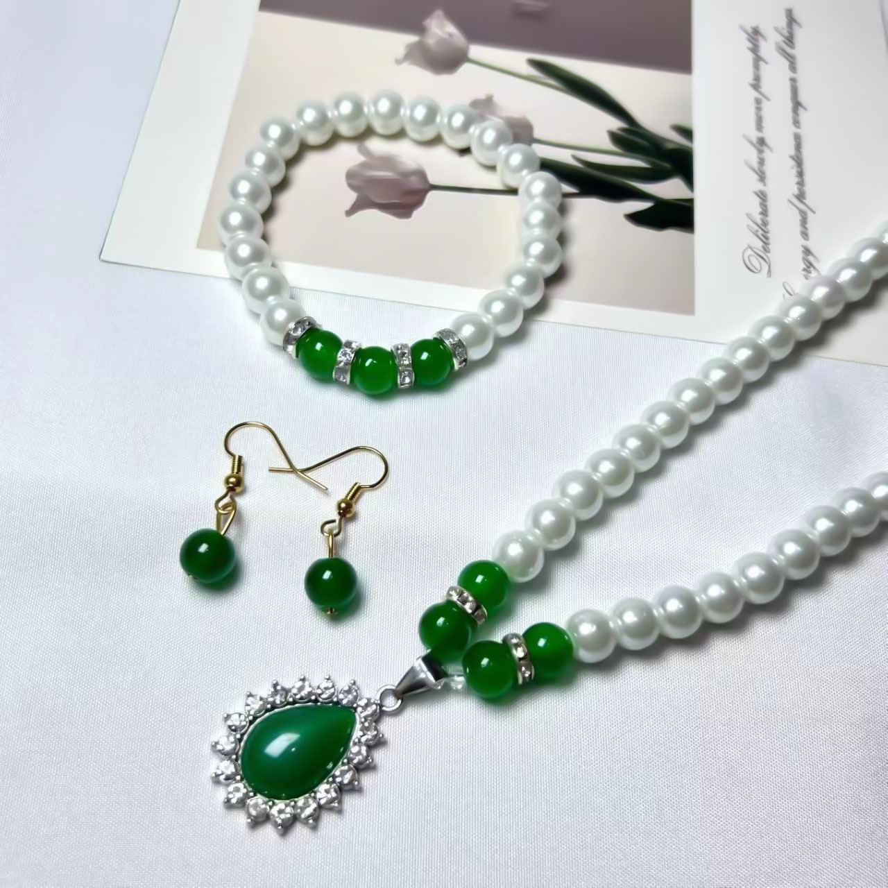 진주목걸이 3종세트 + 인증서