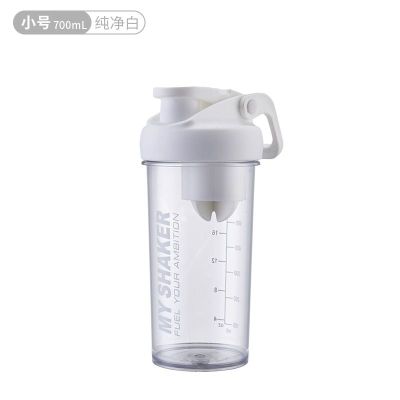 Taza de batido a prueba de fugas sellada con tapa de agitación conveniente taza de agua deportiva de acondicionamiento físico al aire libre con mango hervidor de agua de gran capacidad
