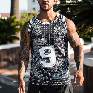 Vest men's summer 2023 thin fitness sports undershirt plus size loose sleeveless T-shirt