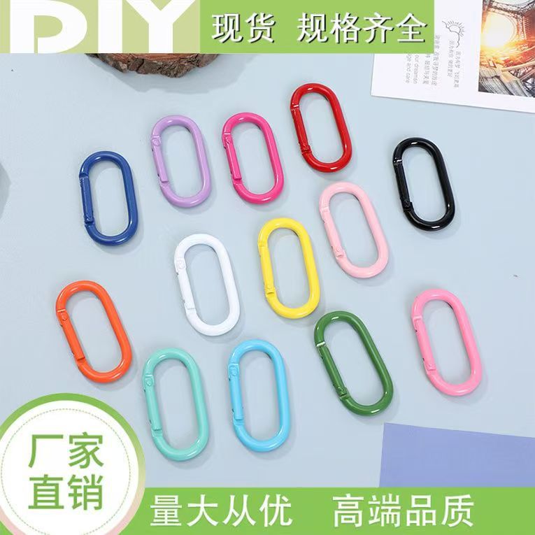 No. 5 Aluminum Alloy Runway Buckle U-Shaped Mountaineering Hook Bluetooth Headset Hook Anti-Lost Device Set Quick-Hook Buckle Electrophoresis Black