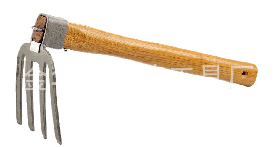 厂家供应  四齿耙    木柄 全长36cm 可定牌