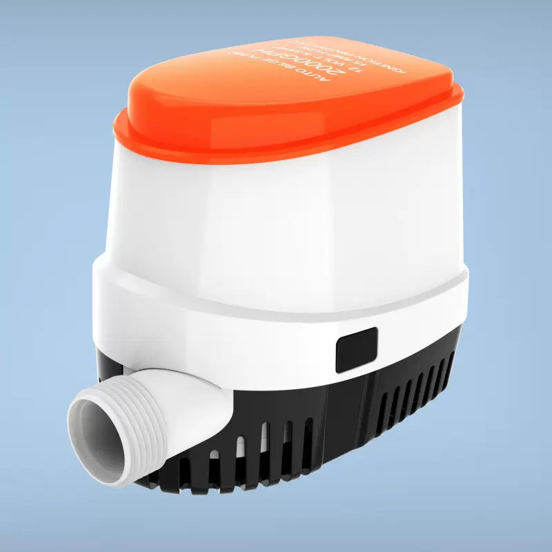 全自动直流12V 2000GPH大流量微型游艇舱底泵排水船用自动潜水泵