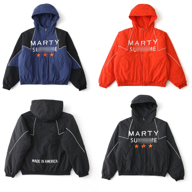 Cross-Border Nahm×Ma Sup Collaboration Model Jacket with Logo Lettering and Star Pattern on the Chest, Padded Cotton Jacket for Men and Women