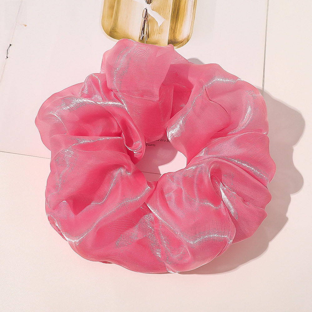 Qiyue super grande filato di seta brillante intestino crasso anello per capelli piccolo fresco corda per la testa organza cravatta per capelli anello per intestino crasso corda per capelli all'ingrosso_voghion.com