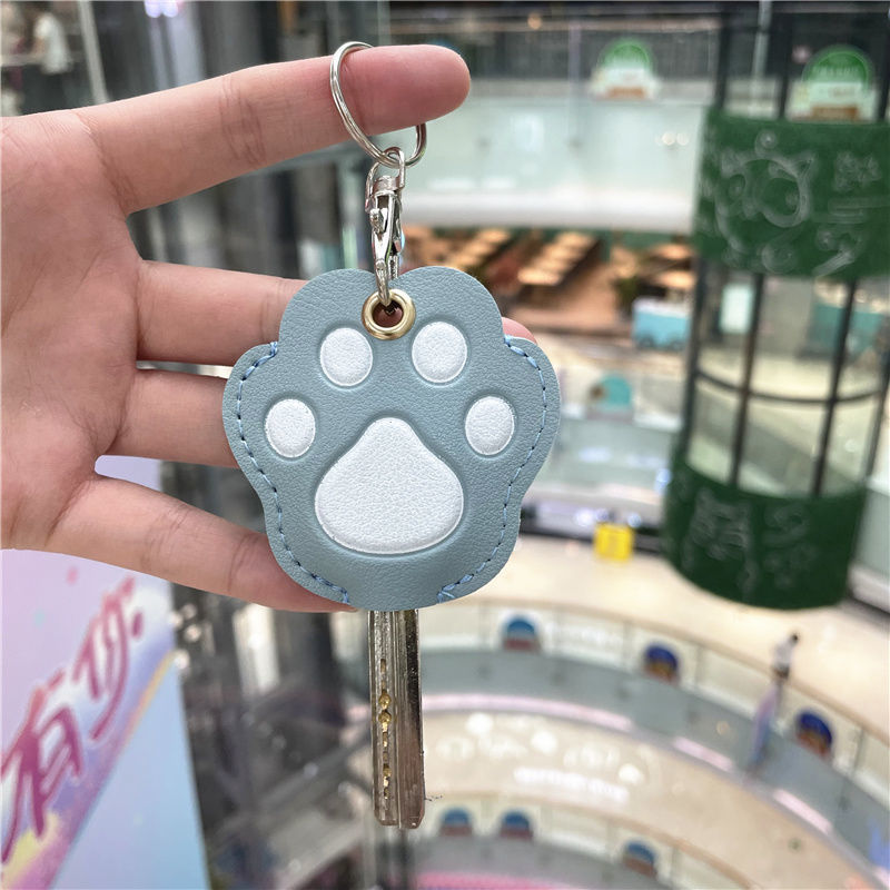 卡通猫爪钥匙扣挂件个性可爱女家用电梯门禁卡套电动车钥匙套加大|undefined