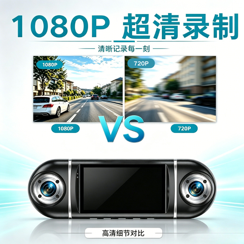 Cross-border best-selling dashcam with four cameras, WiFi mobile phone connectivity, 4-lens car recorder, and reverse camera