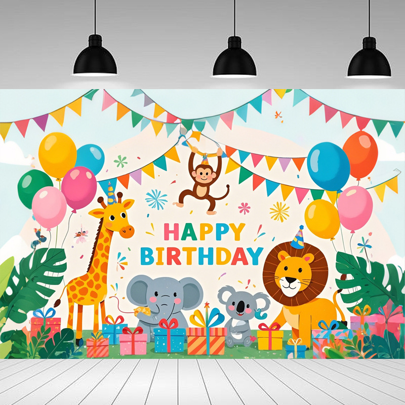 Bandera de fiesta de cumpleaños nueva transfronteriza Amazon venta directa de fábrica nueva fiesta de cumpleaños transfronteriza