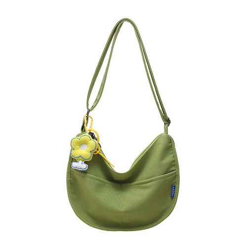 bags new fashion one-shoulder dumpling bag female Korean version forest style literary crossbody large capacity canvas bag wholesale