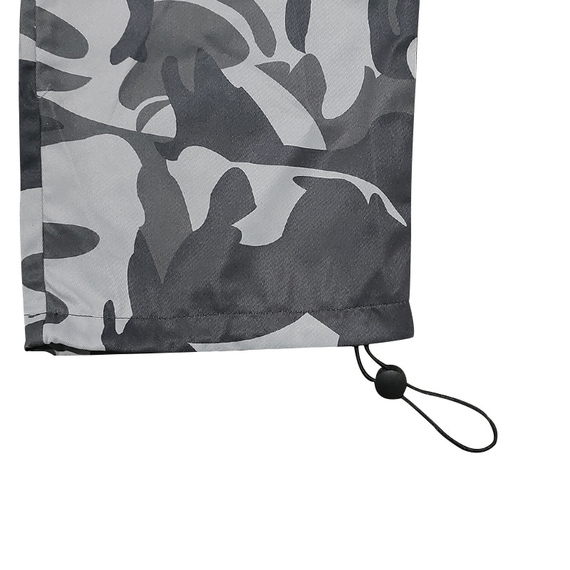 Herrenbekleidung Gewebte Stoffhose mit Kordelzug und mehreren Taschen, einfarbig, lässige Arbeitshose_voghion.com