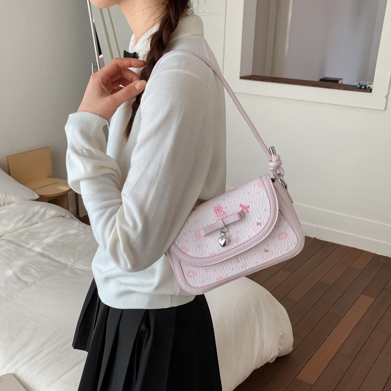 Nicho de diseño lindo impresión silla 2026 nuevo estilo coreano de mujer bolso de hombro diario bolso pequeño de moda
