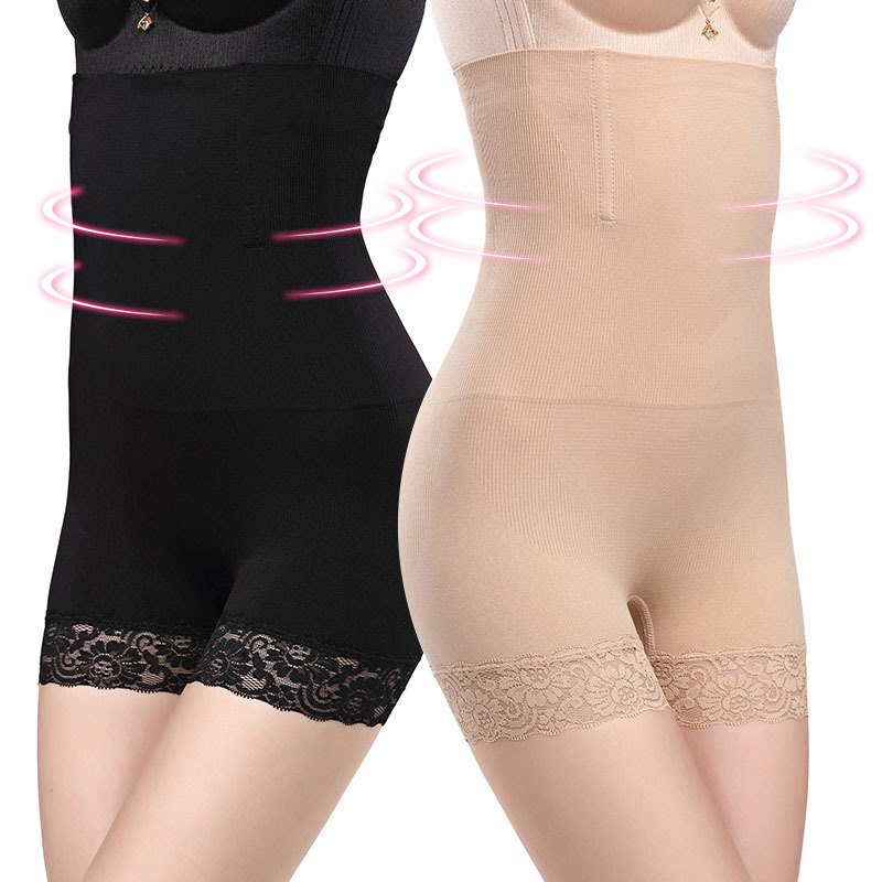 Seamless High Waist Belly Pants Boxer Belly Pants Body Shaping Clothes Postpartum Belly Lace Women's Underwear
