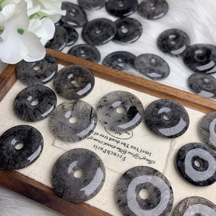 Natural black hair safe buckle hoop jewelry accessories material ink diy handmade beads bracelet accessories