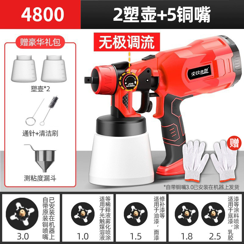 有線電気塗装ガン220v小型ラテックス塗料塗装機家庭用ハイパワー高霧化スプレーガン|undefined
