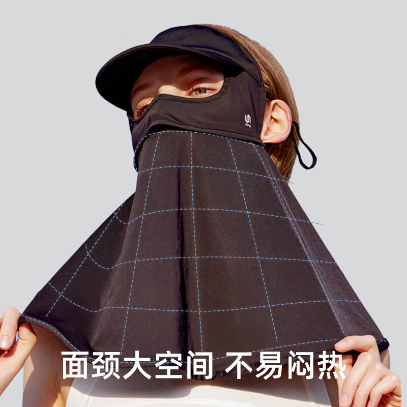 Kk & uvno máscara de protección solar cara completa al aire libre protección UV cara Gini protector de cuello de seda de hielo con cuello 2024 nuevo