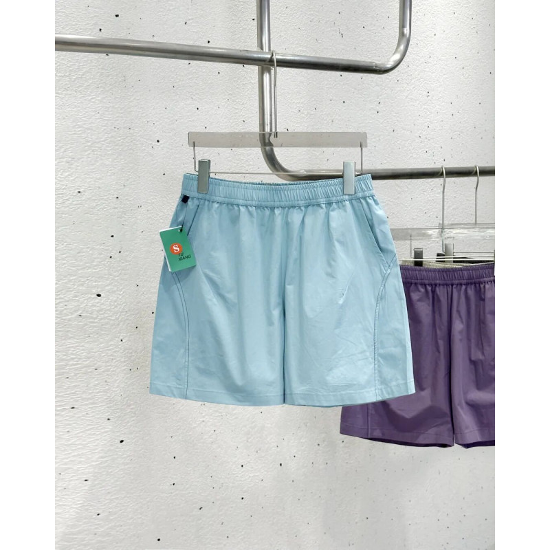 Simple and Comfortable Color-Blocked Printed Cotton Sports Fashion Shorts in Off-White, Gray, Lake Blue, and Purple Simple and Comfortable Color-Blocked Printed Cotton Sports Fashion Shorts in Off-White, Gray, Lake Blue, and Purple