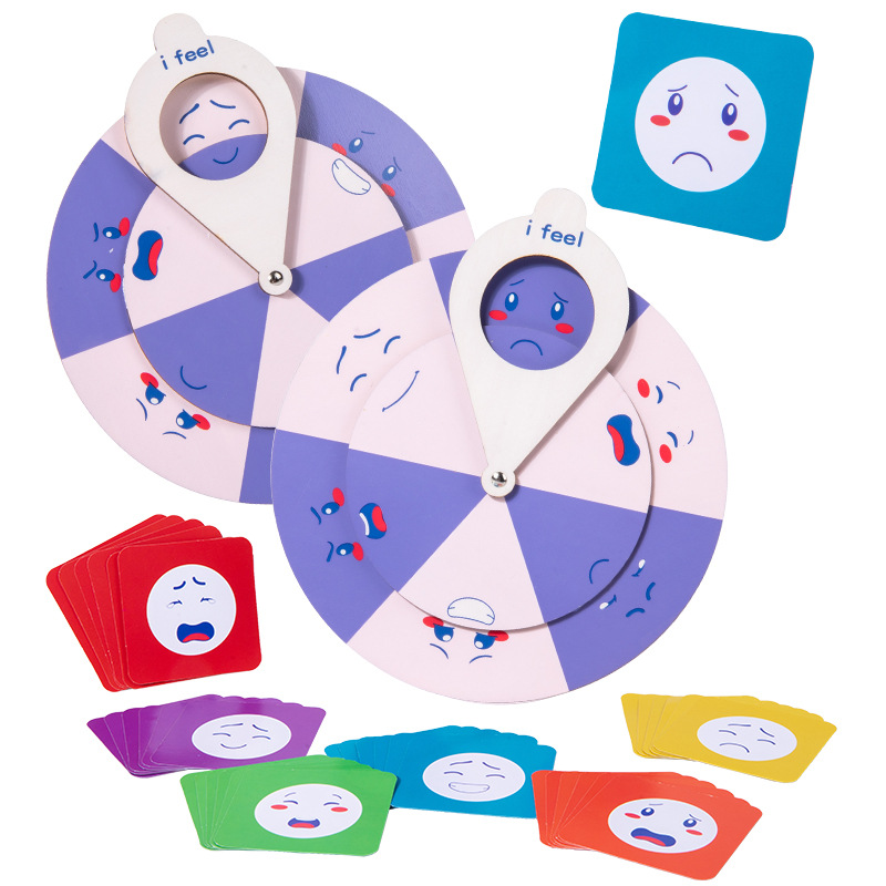 Juego de batalla de geometría de madera Puzzle para niños Montessori Educación temprana Emoji cara cambiante Juego de batalla de toallitas Juguetes divertidos