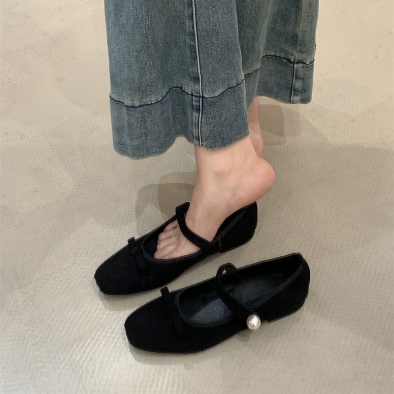 法式温柔晚晚风玛丽珍鞋女2025秋季新款蝴蝶结平底芭蕾舞浅口单鞋|undefined