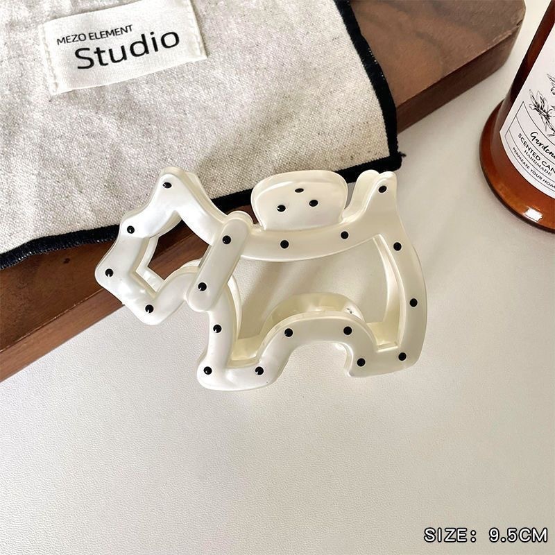 Polka dot puppy white [9cm]