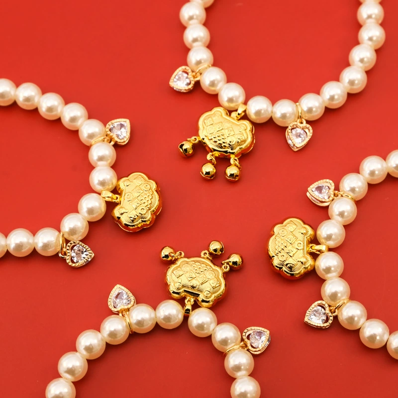 Новогодняя цветовая гарантия долгой жизни домашних животных жемчужное ожерелье кошачий собачий колокольчик украшение воротника молча