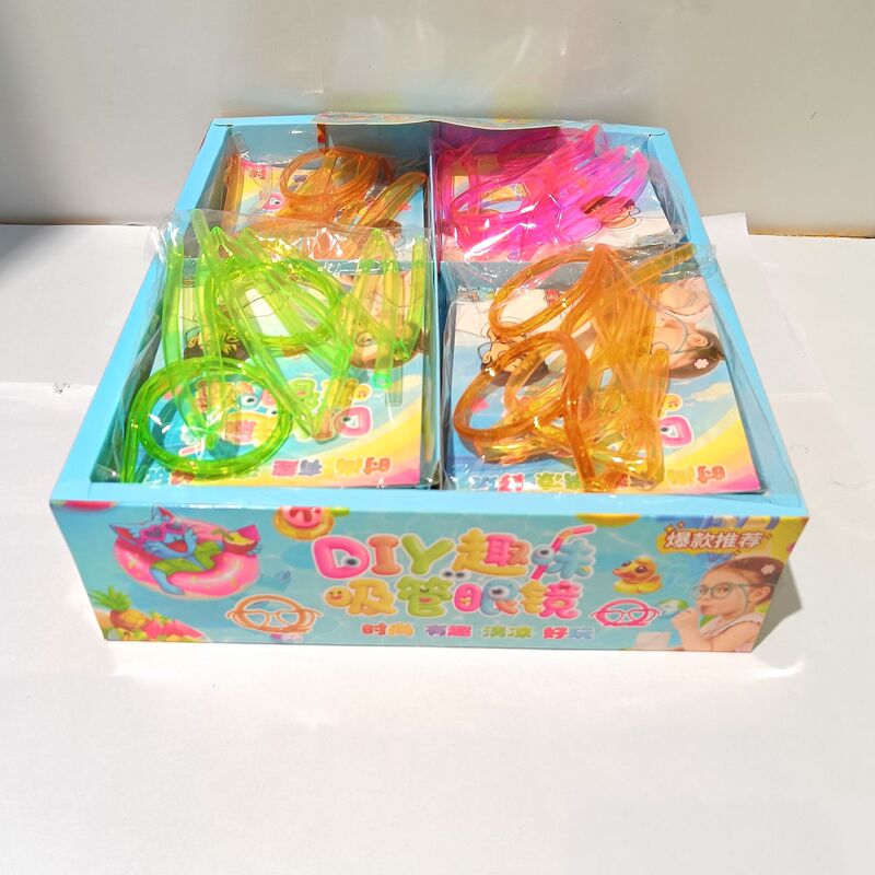 Creative Straw Glasses, Popular Toys, Wholesale for Street Stalls, Children's Summer Trendy Items, 2 Yuan Store