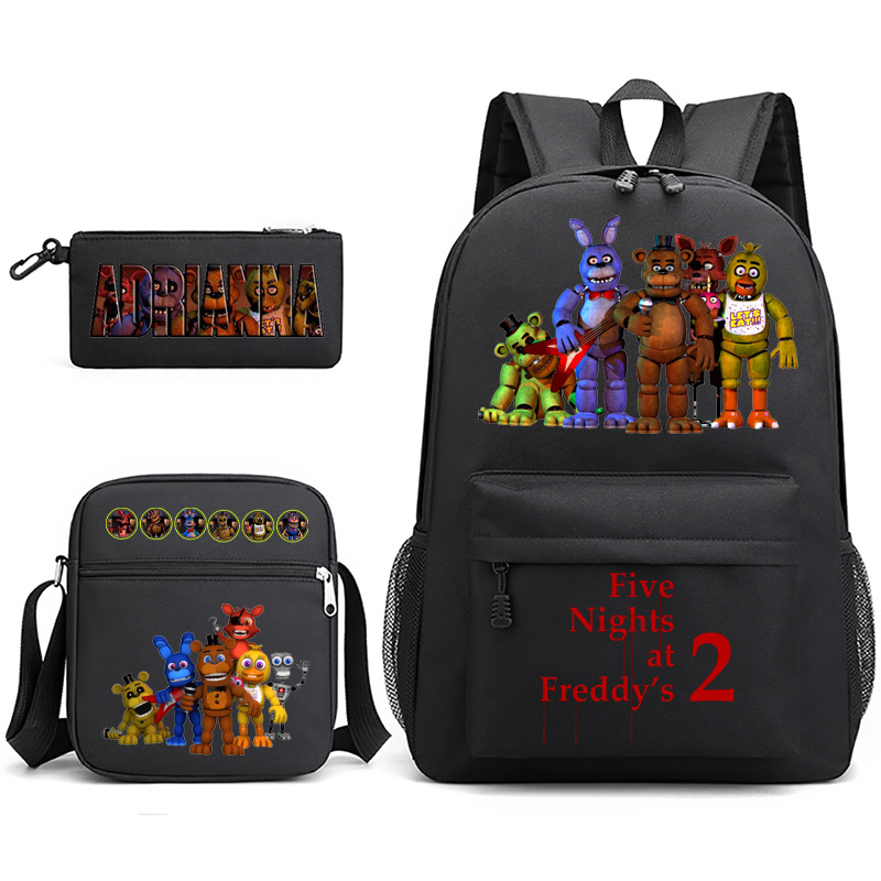 外贸跨境玩具/熊游戏周边小学生双肩包+午餐包+笔袋三件套