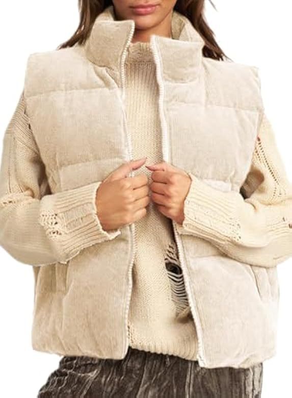 Fábrica de Amazon 2024 otoño y invierno de mujeres nuevo chaleco de algodón de meandruño chaleco de calor grueso image 9