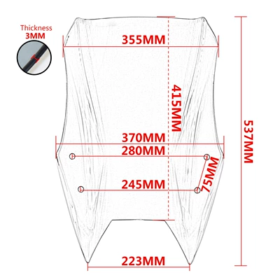Dl650 Xt Adv | Motorcycle front windshield