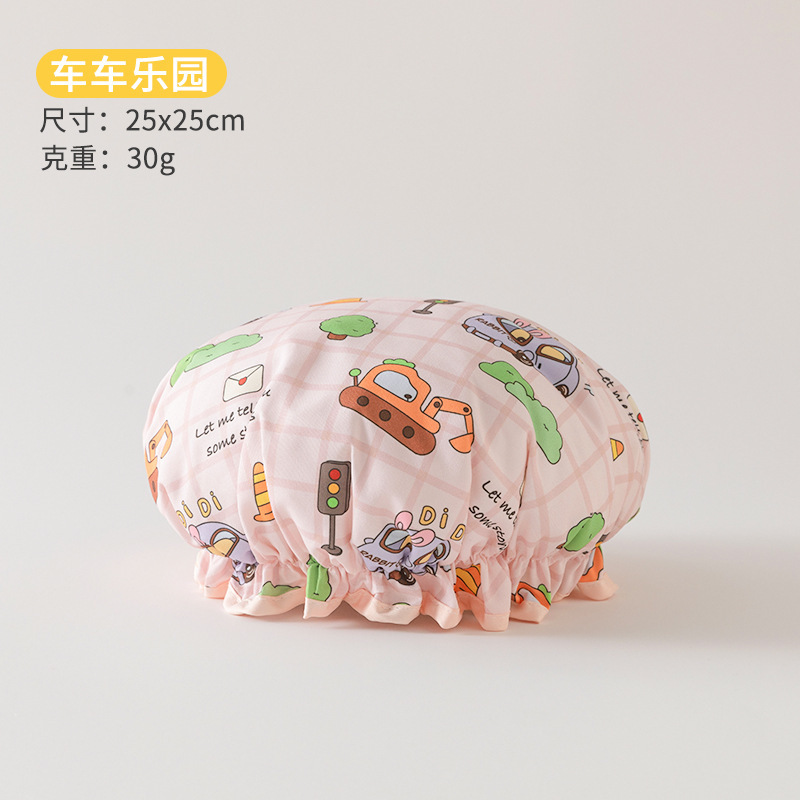 双层浴帽女防水洗澡家用防油烟头套女童干发膜专用沐浴帽2025新款|undefined