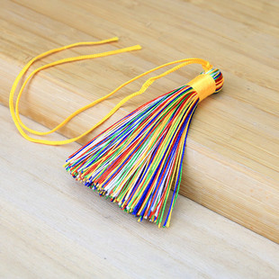 Silk accessories with tassels, bag, accessory, 8cm
