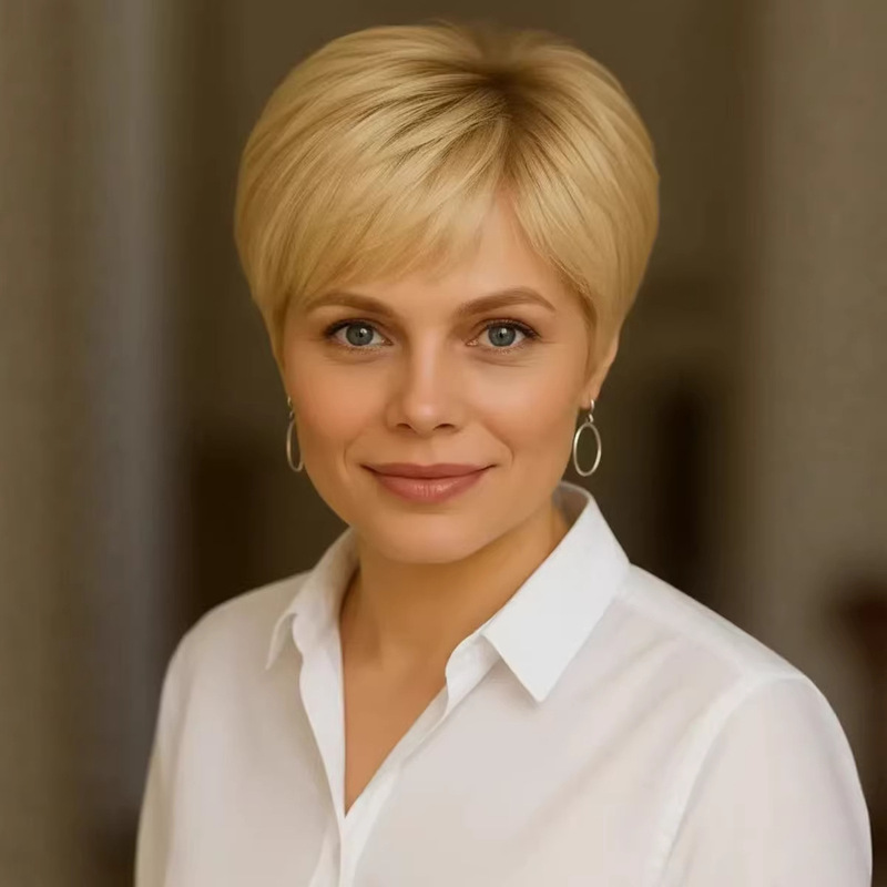 Women's Wigs, European and American Fashion Popular Synthetic Fiber Headgear Short Hair Women's Wigs, Cross-Border Exclusive Wig Supply Women's Wigs, European and American Fashion Popular Synthetic Fiber Headgear Short Hair Women's Wigs, Cross-Border Exclusive Wig Supply