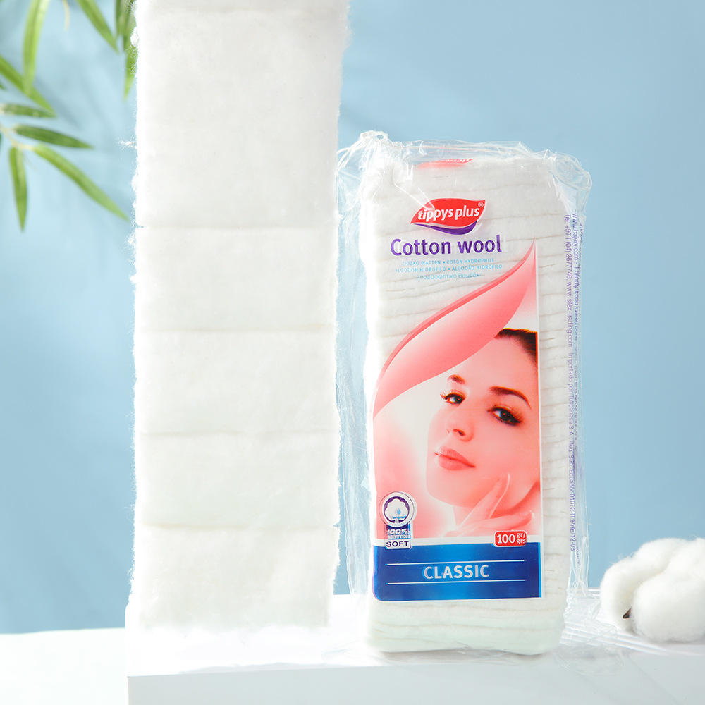 Transfronterizo desechable algodón de maquillaje plegable húmedo algodón de maquillaje bolsillo de cordón de dibujo bolsillo desechable algodón de maquillaje