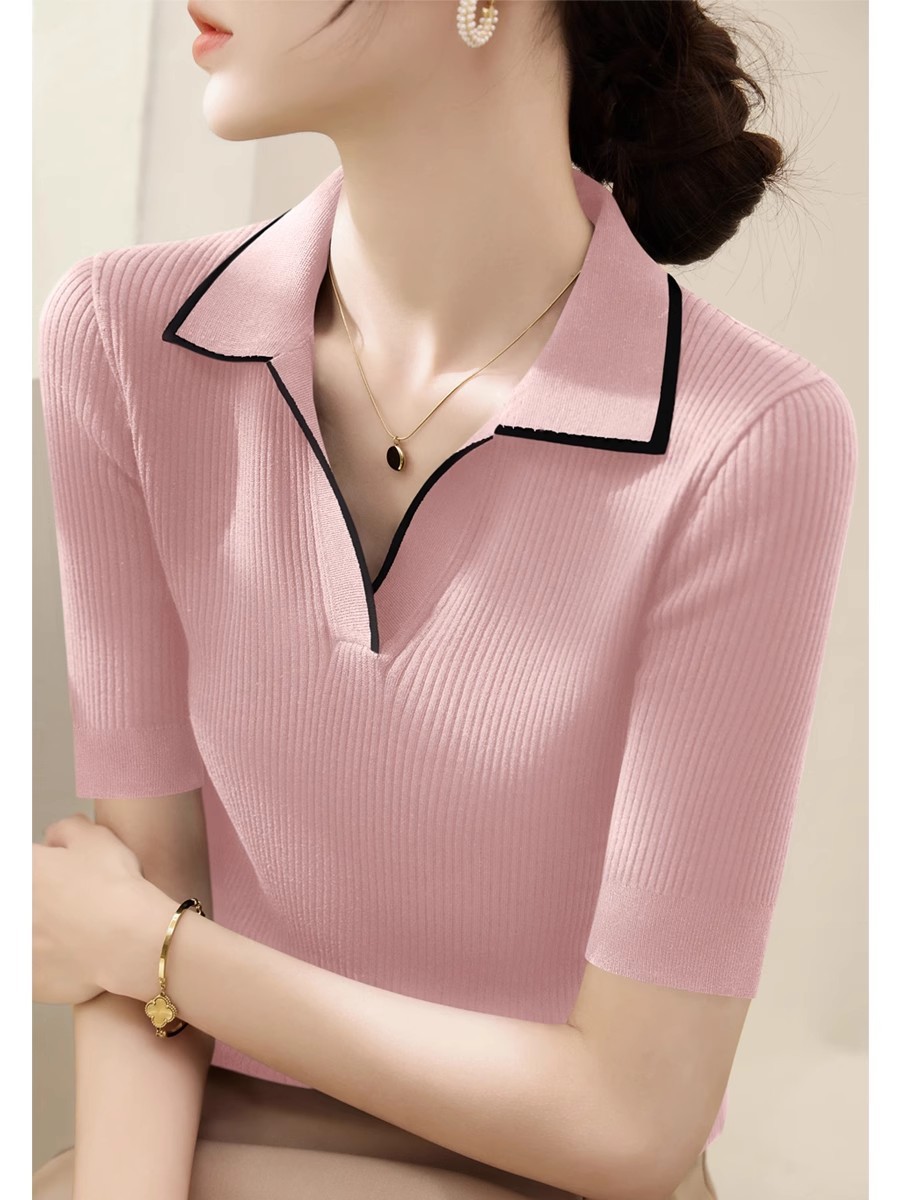 粉色~拼色 短袖