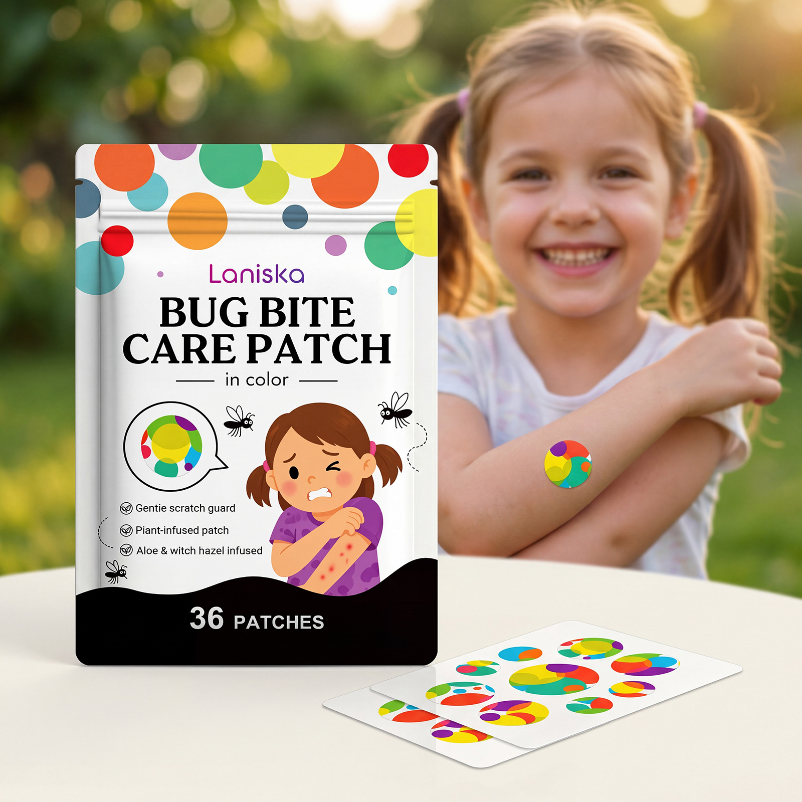 Laniska Mosquito Repellent Patches Are Convenient to Carry, Essential for Outdoor Travel, Camping, and Home Use, and Are Suitable for Children