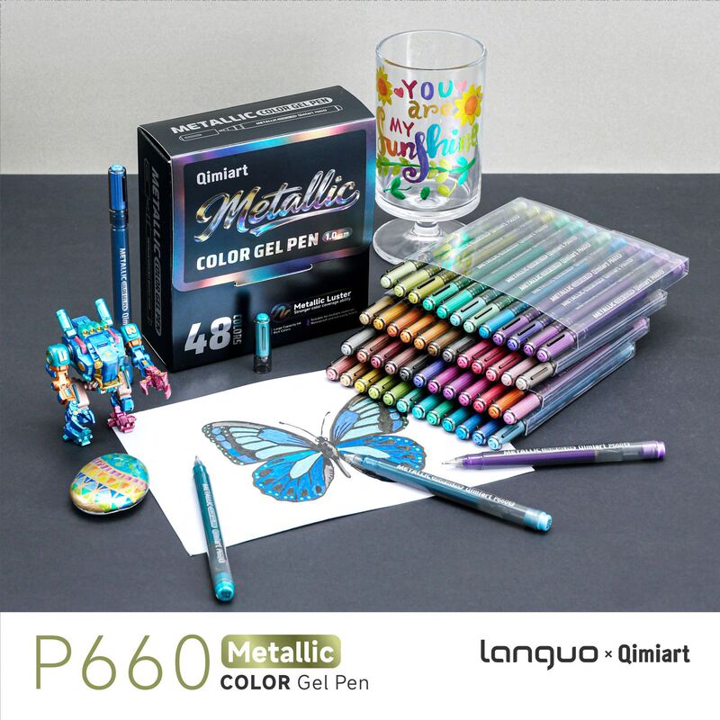 Blue Metallic Color Journal Pens 48 Colors Hand-Drawn Signature Colored Markers for Highlighting and Marking Acrylic Markers Blue Metallic Color Journal Pens 48 Colors Hand-Drawn Signature Colored Markers for Highlighting and Marking Acrylic Markers