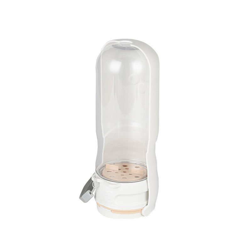 Nuevos utensilios para comer al aire libre para mascotas, vasos para beber para perros portátiles plegables, dispensador de agua integrado con comida para perros segmentada