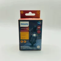 Для мотоциклетной лампы Philips HS1 с тремя когтями для дальнего и ближнего света, встроенный трехконтактный разъем H4, 12 В, 12 Вт, светодиодный белый свет, 6500 К