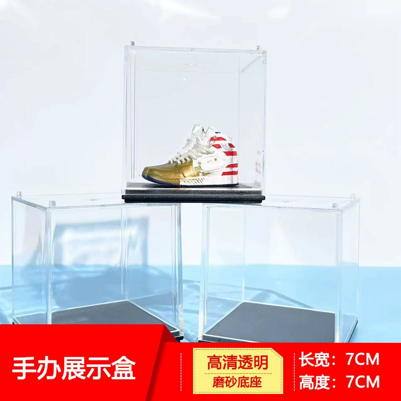 Акриловая пластиковая витрина AJ обувь анимационная мультяшная кукла ручной работы модель хранения Пылезащитная полка прозрачные украшения