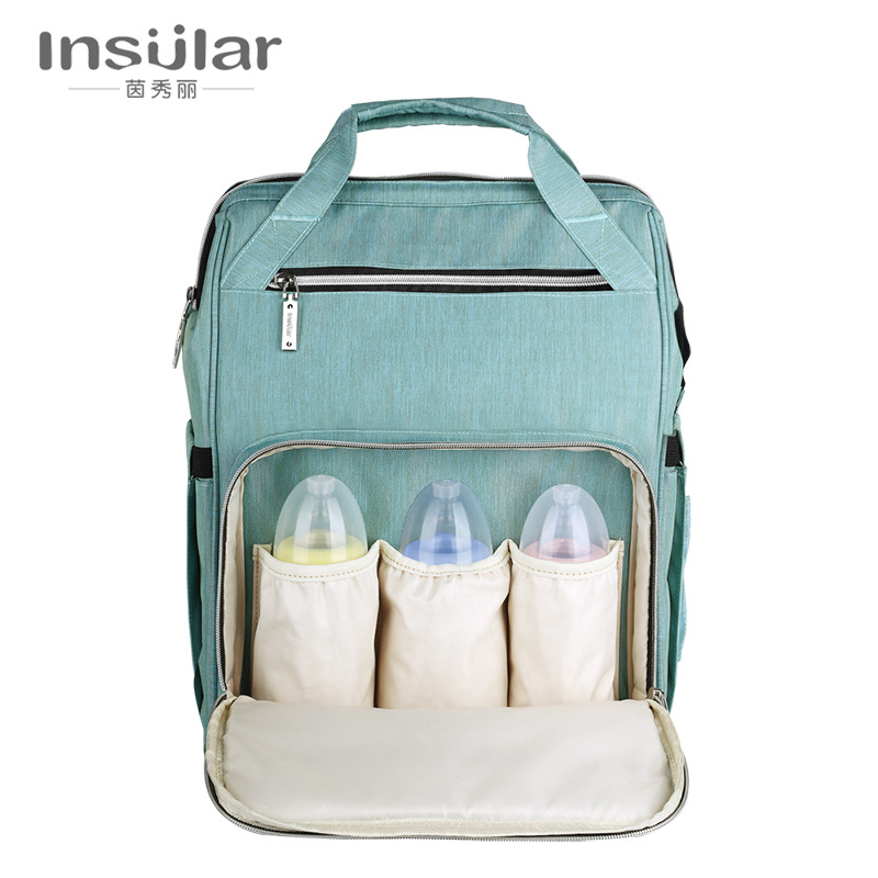 Inesui Double Shoulder Mommy Bag Large Capacity Multi-functional Mommy Double Shoulder Bag Waterproof Double Shoulder Bag Maternity Bag Cross-border 