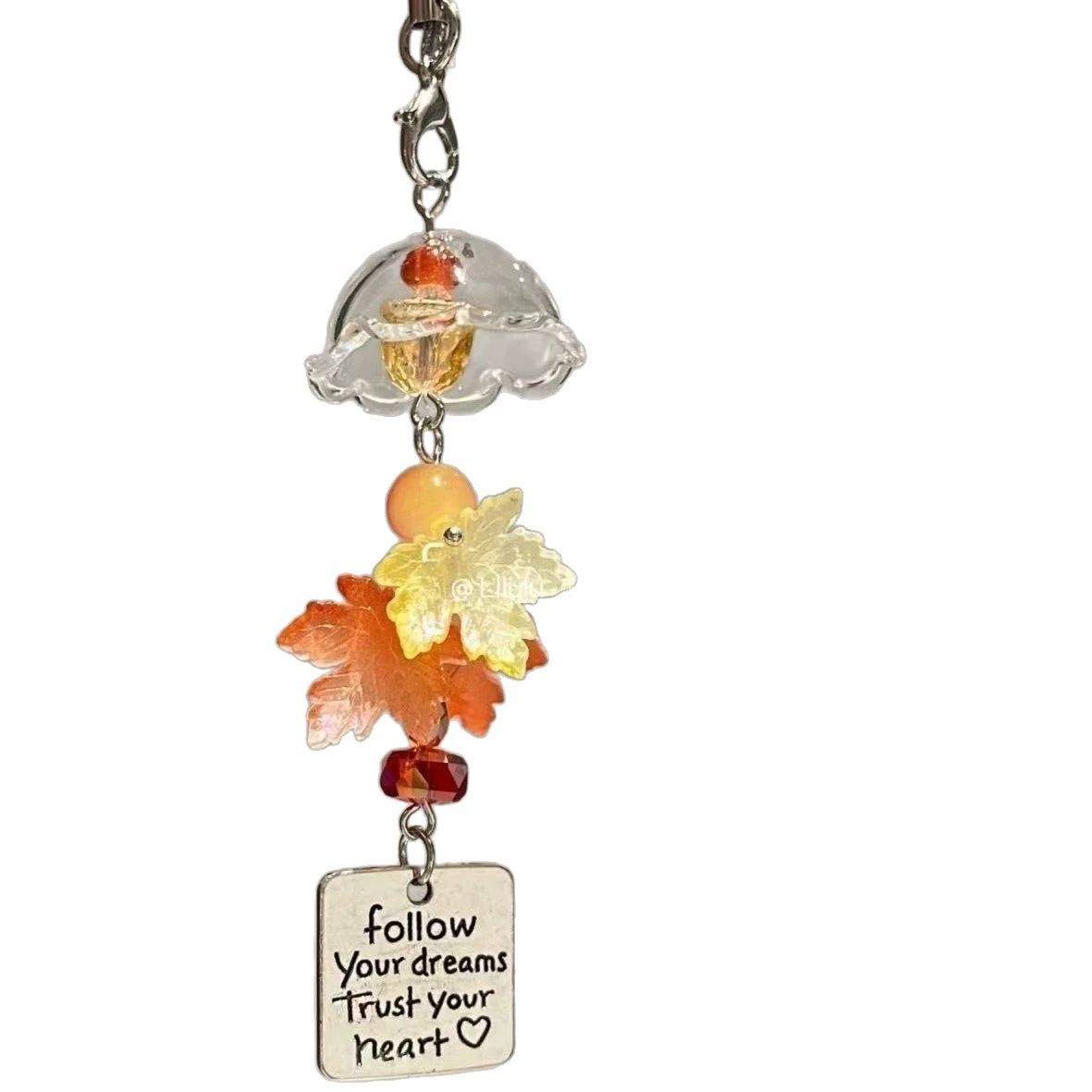 Autumn maple leaf, mobile phone, pendant, backpack, cute keychain, high quality decorations