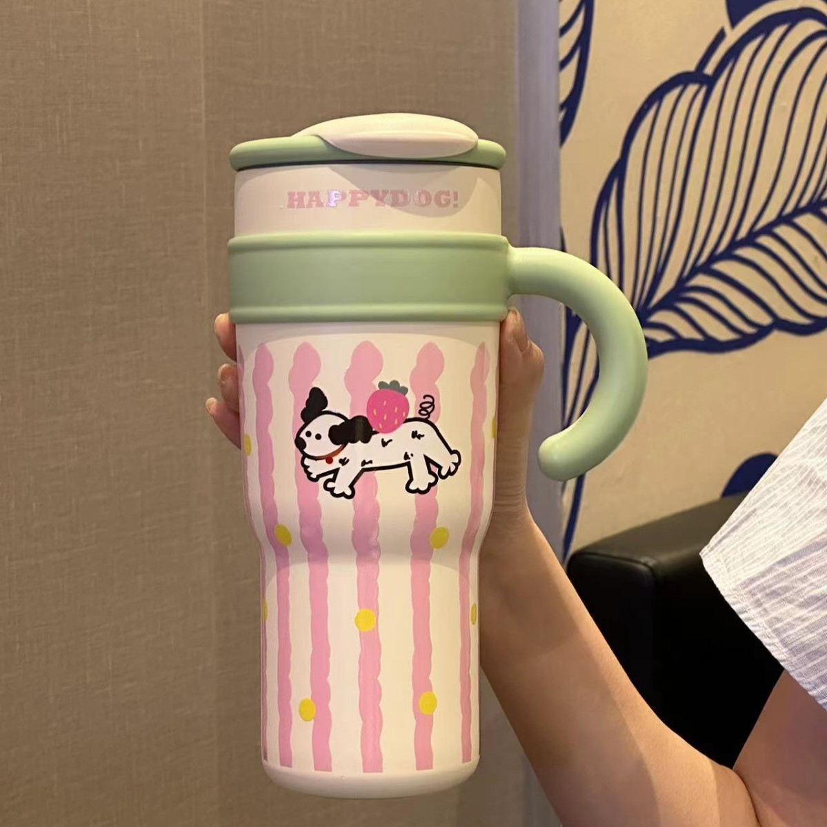 Nuevo 316 termo vacío taza dibujos animados Maruko gigante lindo paja taza mango de alta apariencia Oficina