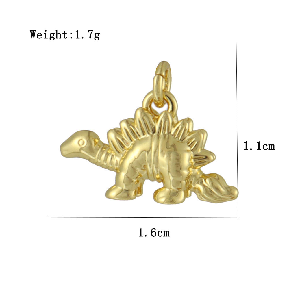 2g Weight Pendant Jewelry Making Type 14*16MM Jewelry Making Size Zircon Inlay Material DIY Jewelry Accessories Classification 1 Piece Quantity Copper Material Halloween Festival Dinosaur, Heart Shape, Bat Pattern Plating, Inlay Design IG Style Style 1 Piece 14*16MM Copper Zircon Dinosaur Heart Shape Bat Pendant 10