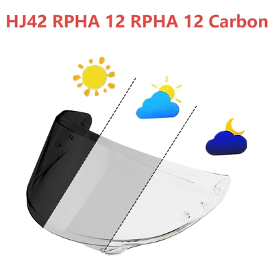 Dəbilqə (Kaska) aksesuarları Rpha 12 Carbon Sunscreen - hj42-transparent-turns-dark-black