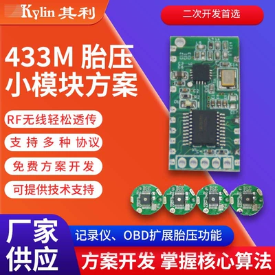 433M Wireless Tire Pressure Small Module Secondary Development Tire Pressure Monitoring Scheme PCBA Recorder Integrated Tire Pressure Module (Tire pressure monitoring system)