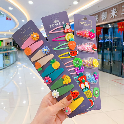 Korean style children's accessories cartoon small clip baby hairpin princess series toddler bb clip broken hair headdress for girls