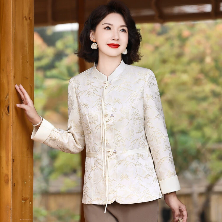 Мама весеннее пальто короткая маленькая ароматная новая иностранная куртка среднего возраста маленькая куртка женская топ