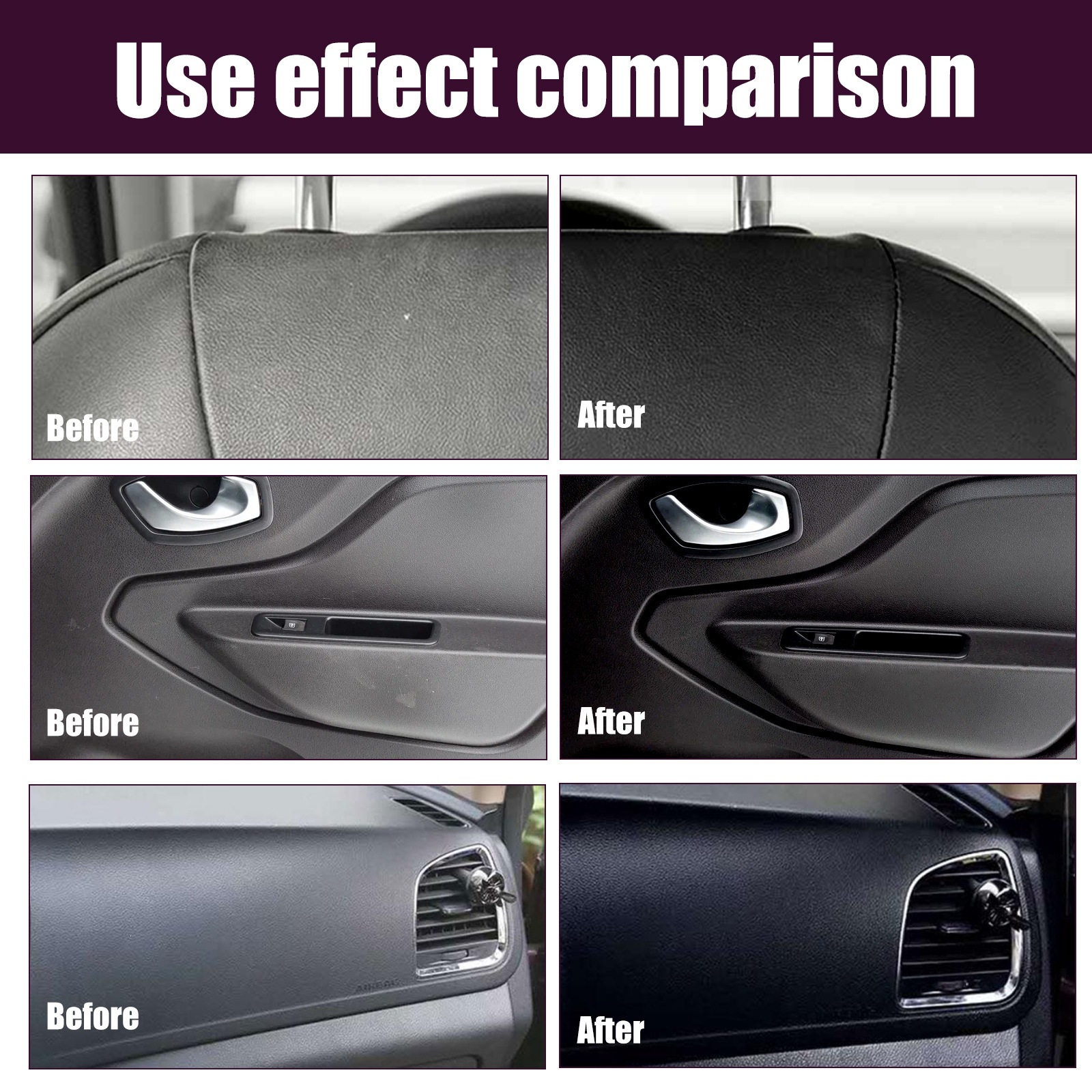 Rayhong Car Plastic Spray Car Interior Seat Dashboard Cleaning and Refurbishment Cleaner