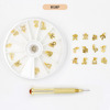 Pendant for manicure, metal hole puncher for nails, jewelry, suitable for import