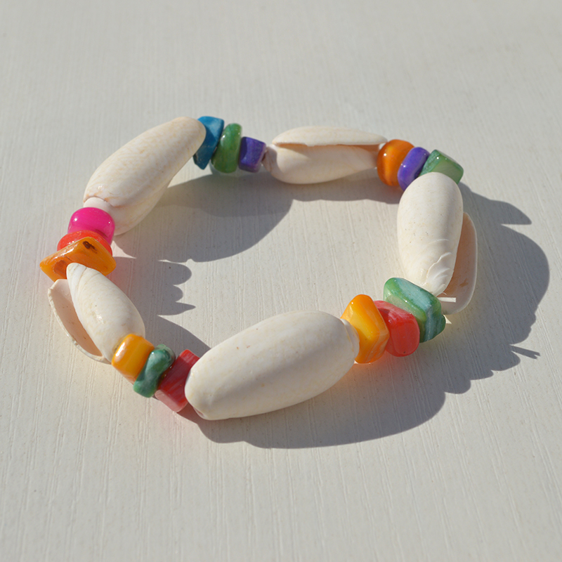Conchas naturales pulsera caracoles collar diy joyas de chicas hechas a mano puestos de mercado nocturno regalos características pulseras